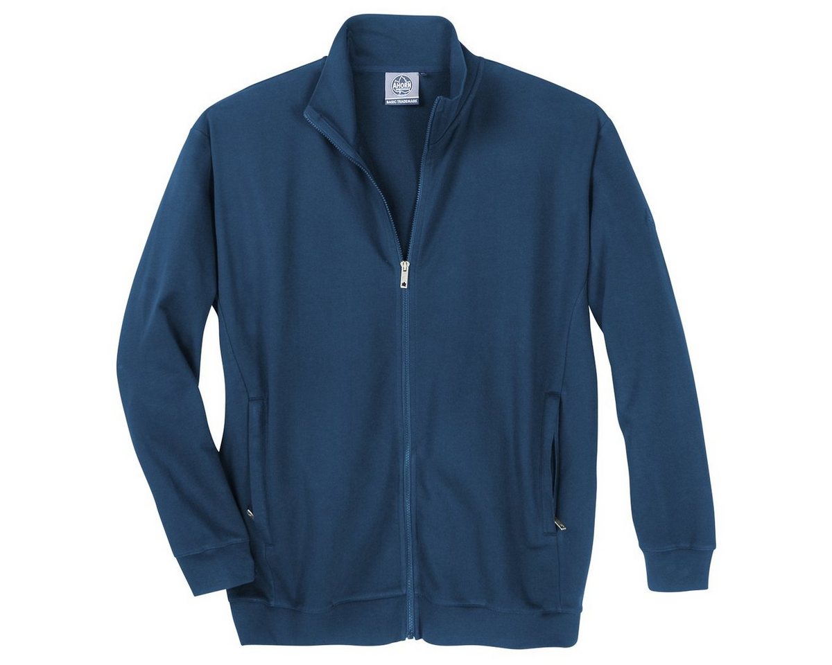 AHORN SPORTSWEAR Sweatjacke Ahorn Basic Trainer-Sweatjacke stahlblau Übergröße AHORN SPORTSWEAR Sweatjacke Ahorn Basic Trainer-Sweatjacke stahlblau Übergröße von AHORN SPORTSWEAR