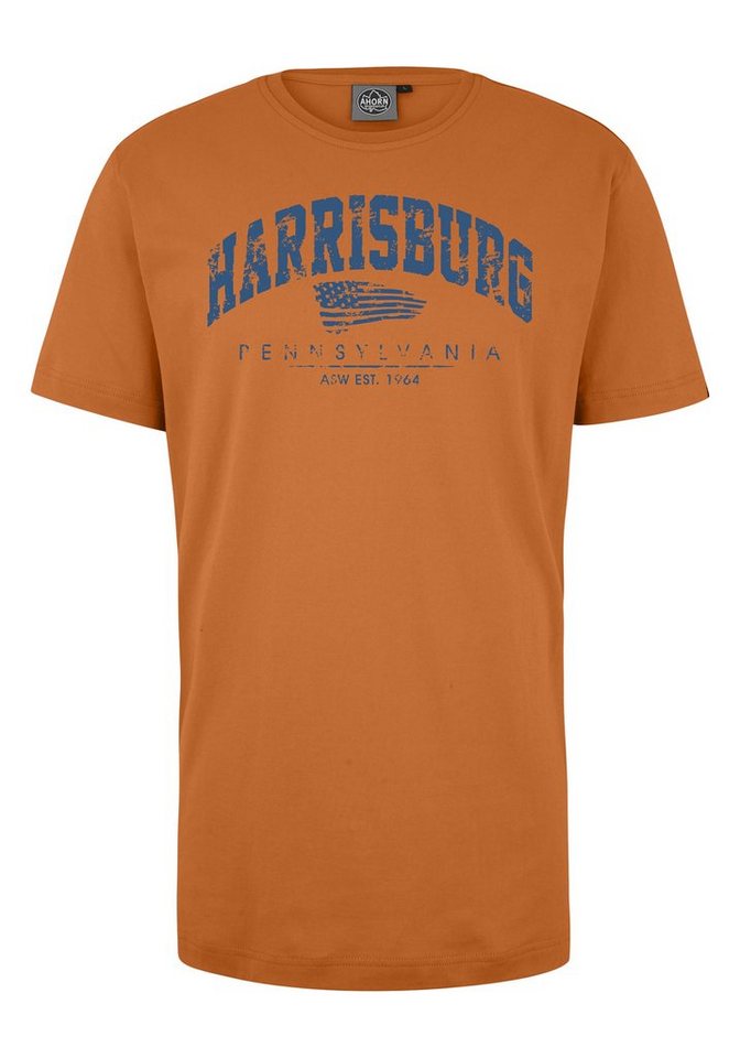 AHORN SPORTSWEAR T-Shirt HARRISBURG_ATLANTIC BLUE mit modischem Frontprint AHORN SPORTSWEAR T-Shirt HARRISBURG_ATLANTIC BLUE mit modischem Frontprint von AHORN SPORTSWEAR