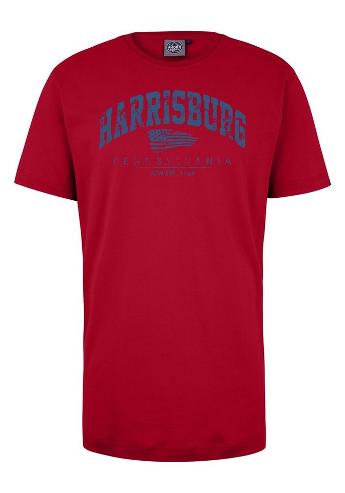 AHORN SPORTSWEAR T-Shirt HARRISBURG_ATLANTIC BLUE mit modischem Frontprint AHORN SPORTSWEAR T-Shirt HARRISBURG_ATLANTIC BLUE mit modischem Frontprint von AHORN SPORTSWEAR