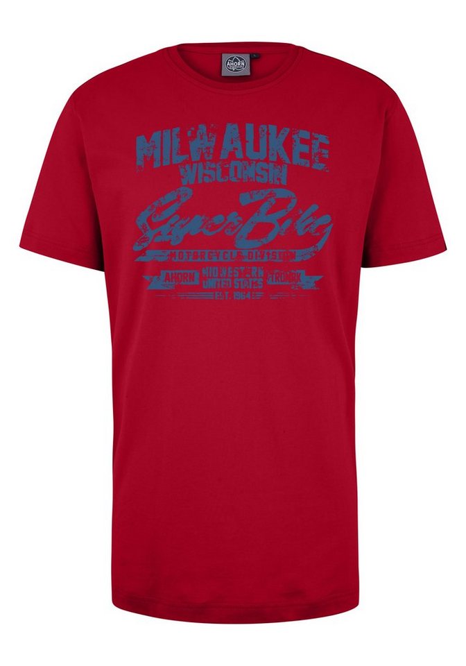 AHORN SPORTSWEAR T-Shirt MILWAUKEE_ATLANTIC BLUE mit lässigem Frontprint AHORN SPORTSWEAR T-Shirt MILWAUKEE_ATLANTIC BLUE mit lässigem Frontprint von AHORN SPORTSWEAR