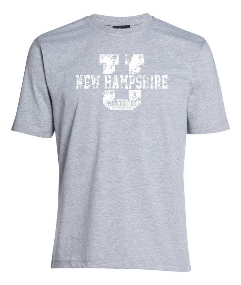 AHORN SPORTSWEAR T-Shirt NEW HAMPSHIRE mit großem Frontprint und Strass-Steinchen von AHORN SPORTSWEAR