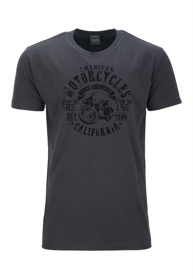AHORN SPORTSWEAR T-Shirt RIDE TO LIVE mit coolem Motorcycle-Print von AHORN SPORTSWEAR