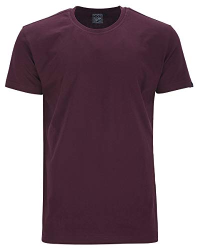 AHORN SPORTSWEAR Übergrößen Basic T-Shirt Maroon red 4XL von AHORN SPORTSWEAR