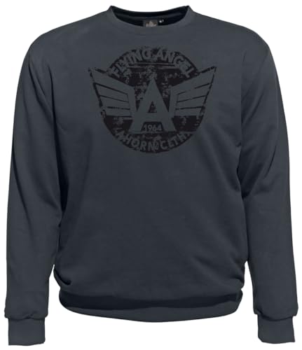 AHORN SPORTSWEAR Übergrößen Sweatshirt Flying Angel schwarz Iron Grey 10XL von AHORN SPORTSWEAR