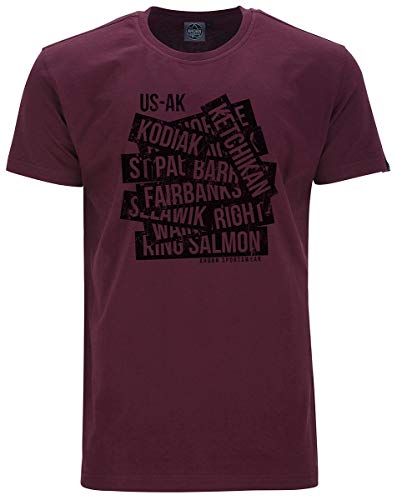 AHORN SPORTSWEAR Übergrößen T-Shirt Kodiak schwarz Maroon red 9XL von AHORN SPORTSWEAR