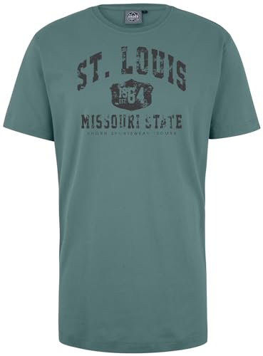 AHORN SPORTSWEAR Übergrößen T-Shirt St. Louis dunkelgrau Smockey Green 3XL von AHORN SPORTSWEAR