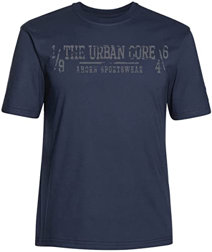 AHORN SPORTSWEAR Übergrößen T-Shirt The Urban Core grau Dark Blue 4XL von AHORN SPORTSWEAR