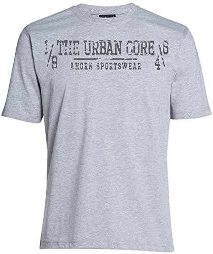 AHORN SPORTSWEAR Übergrößen T-Shirt The Urban Core grau Grey Melange 3XL von AHORN SPORTSWEAR