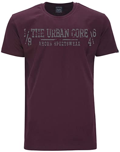 AHORN SPORTSWEAR Übergrößen T-Shirt The Urban Core grau Maroon Red 3XL von AHORN SPORTSWEAR