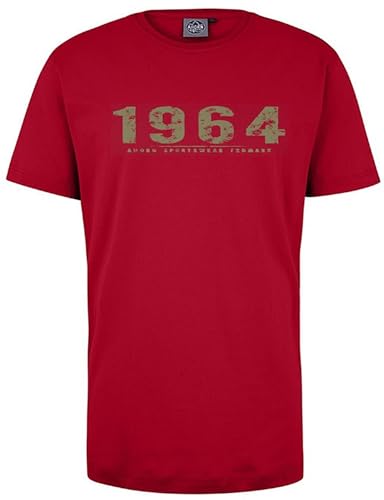 AHORN SPORTSWEAR Übergrößen T-Shirt Vintage Number rauchgrün Cayenne Red 7XL von AHORN SPORTSWEAR