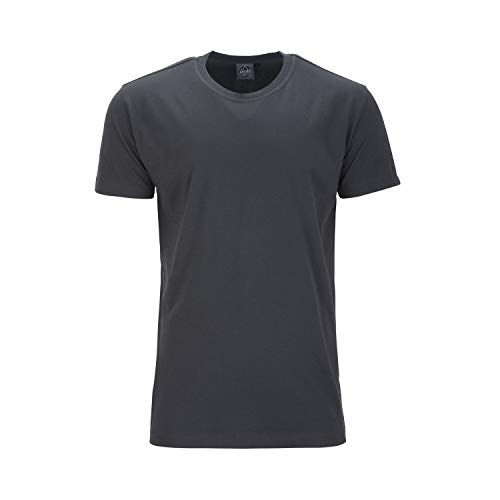 Ahorn Sportswear Dunkelgraues Kurzarmshirt mit Rundhals Herren in Übergrößen, Größe:4XL von AHORN SPORTSWEAR