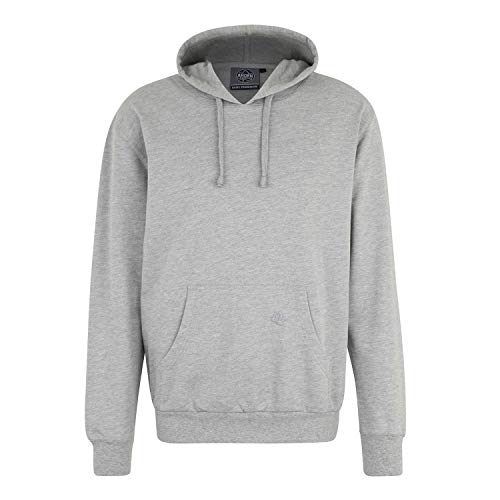 Ahorn Sportswear Übergrößen Herren Sweatshirt mit Feinfutter und Kapuze in Graumeliert/Größe 2XL-10XL, Größe:10XL von AHORN SPORTSWEAR