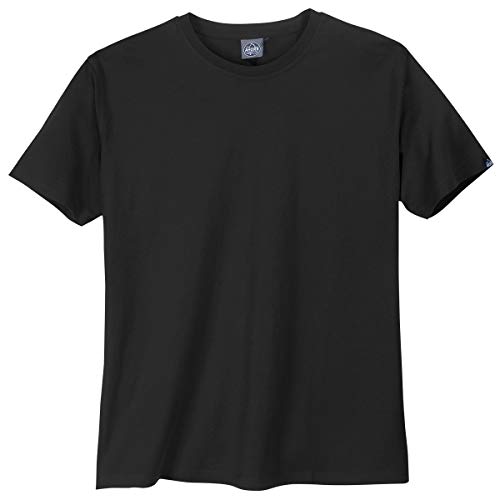 AHORN Basic Rundhals T-Shirt schwarz Übergrößen, Größe:4XL von AHORN