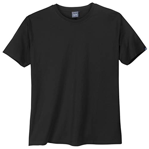 AHORN Basic Rundhals T-Shirt schwarz Übergrößen, Größe:10XL von AHORN