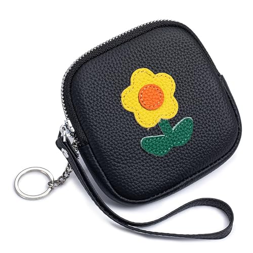 Modische minimalistische Geldbörse, Schlüsselanhänger, kleine Münzbörse mit Reißverschluss, niedliches Leder, Kleingeldbörse für Bargeld, Schwarz, Modisch, minimalistisch Modische minimalistische Geldbörse, Schlüsselanhänger, kleine Münzbörse mit Reißverschluss, niedliches Leder, Kleingeldbörse für Bargeld, Schwarz, Modisch, minimalistisch von AHQKCRF