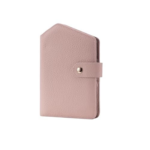 Niedliche RFID-Reisepasshülle für Damen, Leder, schmal, Reisebrieftasche mit Reißverschluss, Münzgeldbörse, Kreditkarte, SIM- und Ticket-Fächer, Pink, modisch von AHQKCRF