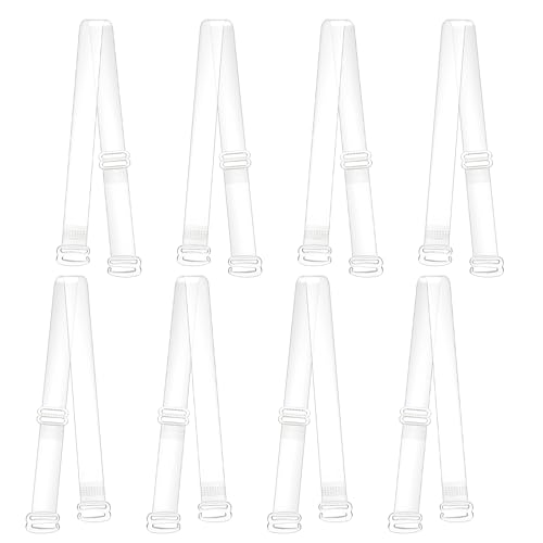 4 Paare BH Träger Unsichtbare Klare,Verstellbare Elastische BH Träger,Weiche Transparente Ersatz BH Schultergurte,Damen rutschfeste BH Träger,Schulter BH-Träger Ersatz für Frauen Trägerlose BHS von AHQiZFX