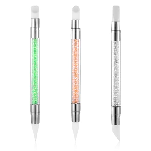 AHQiZFX 3 Stück Silikon Nagel Pinsel,Nagelkunst Skulptur Stift,Nageldesign Stifte Gel Schnitzen Pinsel Strassstein Picker Doppelkopf Nail Pen Brushes Set Maniküre Werkzeuge für Nagelfolie Zeichnen AHQiZFX 3 Stück Silikon Nagel Pinsel,Nagelkunst Skulptur Stift,Nageldesign Stifte Gel Schnitzen Pinsel Strassstein Picker Doppelkopf Nail Pen Brushes Set Maniküre Werkzeuge für Nagelfolie Zeichnen von AHQiZFX