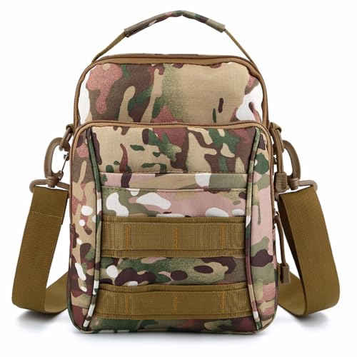 AHTCPO Multifunktionale Angel-Umhängetasche Herren Sporthandtasche Freizeit Tägliche Pendeltaschen Taktische Molle-Pack Brust Wandern Messenger(CP Camouflage) von AHTCPO