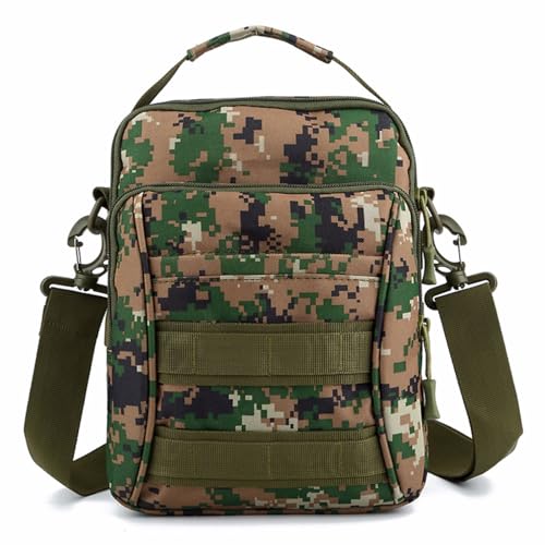 AHTCPO Multifunktionale Angel-Umhängetasche Herren Sporthandtasche Freizeit Tägliche Pendeltaschen Taktische Molle-Pack Brust Wandern Messenger(Jungle Digital) von AHTCPO