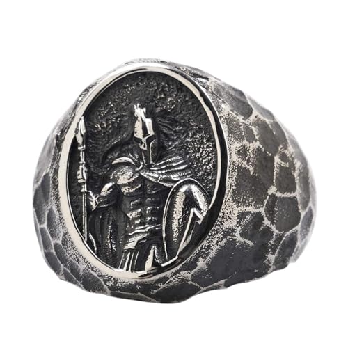 AHTCPO Spartanischer Kriegerring 925 Silber – Verstellbarer Griechischer Helmschmuck für Männer, Robuster Pinky-Ring, Unisex-Historisches Geschenk AHTCPO Spartanischer Kriegerring 925 Silber – Verstellbarer Griechischer Helmschmuck für Männer, Robuster Pinky-Ring, Unisex-Historisches Geschenk von AHTCPO