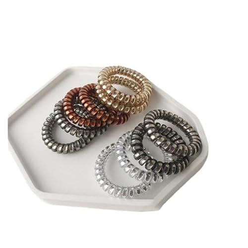 Haargummi Damen 10 stücke Mädchen Gummiband Kopfschmuck Stirnband Anti-telefon Linie Haar Ring Weibliche Version Haar Band Seil Haar Zubehör(Style-10) von AHUFGN