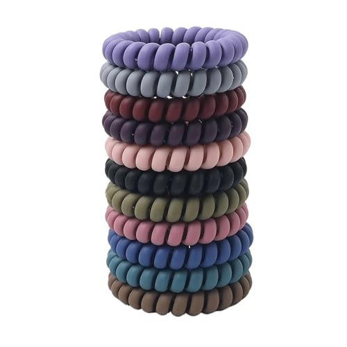 Haargummi Damen 10 teile/satz Frauen Haar Seil Elastische Haar Spirale Haarbänder Silikon Haar Krawatten Zubehör Telefon Draht Linie for Haar von AHUFGN