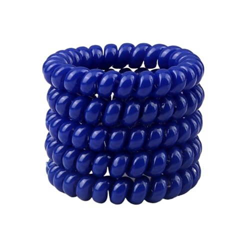 Haargummi Damen 5 Teil/satz Frauen Haar Bands Zubehör Bunte Telefon Draht Elastische Haar Krawatte Spirale Schnur Gummiband Mädchen Scrunchie(Color 12) von AHUFGN