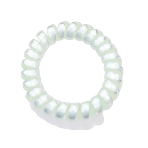 Haargummi Damen 5Pcs Farbe Leucht Telefon Linie Haar Ring Gummiband Weiche for Frauen Pferdeschwanz Zubehör Headwear Weibliche Scrunchie(Light green) von AHUFGN