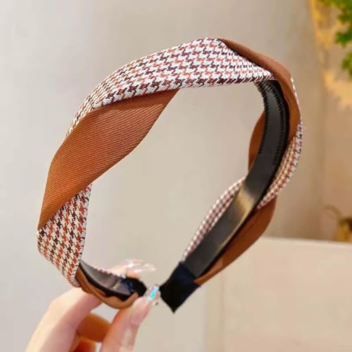 AHYBE Haarreifen Damen Mädchen Stirnbänder Anti-Rutsch Haargummis Verknotet Stirnband Haarreif Damen Breite Haarbänder Haare Hoops(L) von AHYBE