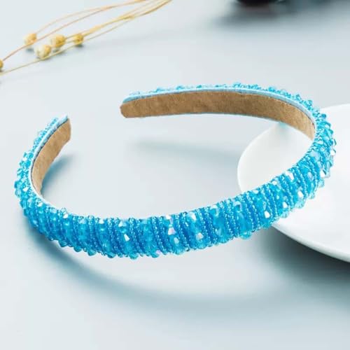 AHYBE Haarreifen Damen Mädchen Stirnbänder Mit Kristalldiamanten Anti-Rutsch Haargummis Verknotet Stirnband Haarreif Damen Breite Haarbänder Haare Hoops(Hh) von AHYBE