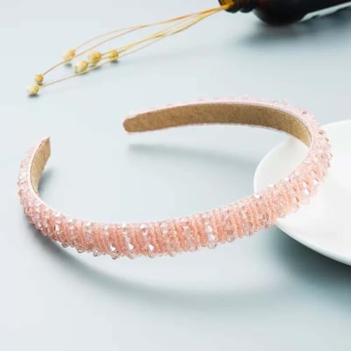 AHYBE Haarreifen Damen Mädchen Stirnbänder Mit Kristalldiamanten Anti-Rutsch Haargummis Verknotet Stirnband Haarreif Damen Breite Haarbänder Haare Hoops(Jj) von AHYBE