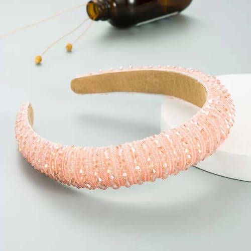 AHYBE Haarreifen Damen Mädchen Stirnbänder Mit Kristalldiamanten Anti-Rutsch Haargummis Verknotet Stirnband Haarreif Damen Breite Haarbänder Haare Hoops(S) von AHYBE