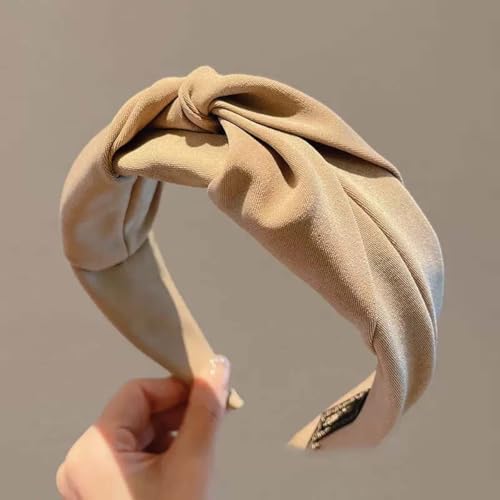 Haarreifen Damen Mädchen Stirnbänder Anti-Rutsch Haargummis Verknotet Stirnband Haarreif Damen Breite Haarbänder Haare Hoops(A) von AHYBE