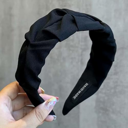 Haarreifen Damen Mädchen Stirnbänder Anti-Rutsch Haargummis Verknotet Stirnband Haarreif Damen Breite Haarbänder Haare Hoops(D) von AHYBE
