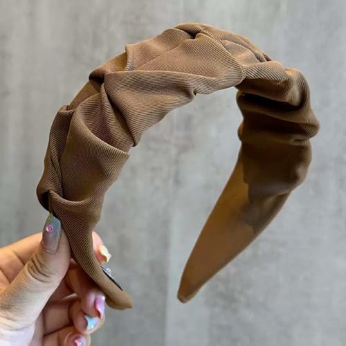 Haarreifen Damen Mädchen Stirnbänder Anti-Rutsch Haargummis Verknotet Stirnband Haarreif Damen Breite Haarbänder Haare Hoops(E) von AHYBE