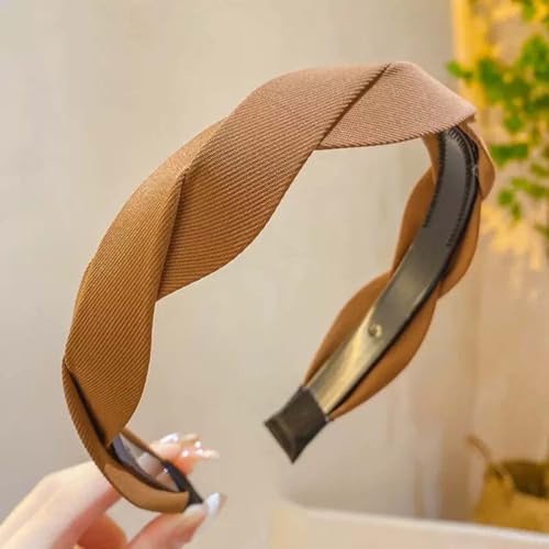Haarreifen Damen Mädchen Stirnbänder Anti-Rutsch Haargummis Verknotet Stirnband Haarreif Damen Breite Haarbänder Haare Hoops(H) von AHYBE