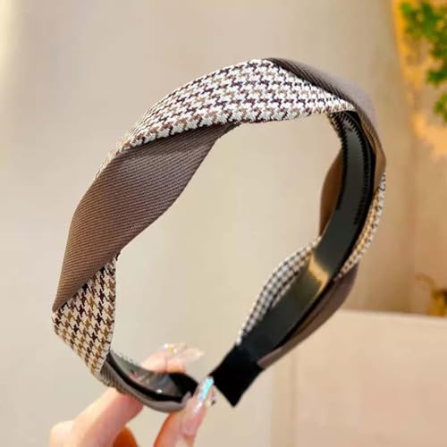 Haarreifen Damen Mädchen Stirnbänder Anti-Rutsch Haargummis Verknotet Stirnband Haarreif Damen Breite Haarbänder Haare Hoops(M) von AHYBE