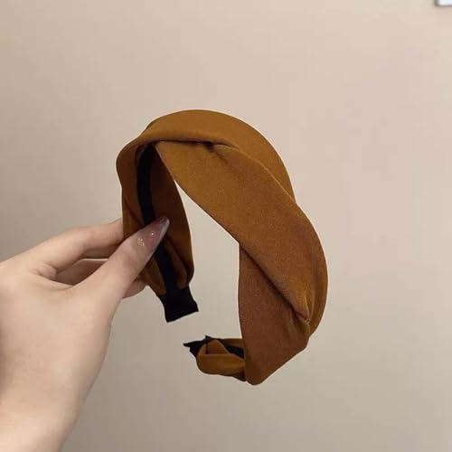 Haarreifen Damen Mädchen Stirnbänder Anti-Rutsch Haargummis Verknotet Stirnband Haarreif Damen Breite Haarbänder Haare Hoops(O) von AHYBE