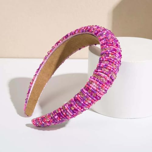 Haarreifen Damen Mädchen Stirnbänder Mit Kristalldiamanten Anti-Rutsch Haargummis Verknotet Stirnband Haarreif Damen Breite Haarbänder Haare Hoops(Mm) von AHYBE