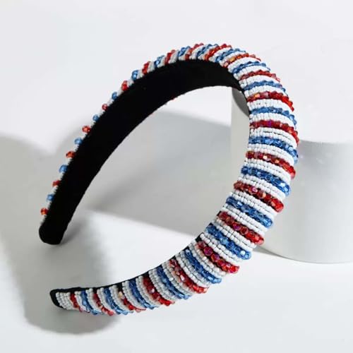 Haarreifen Damen Mädchen Stirnbänder Mit Kristalldiamanten Anti-Rutsch Haargummis Verknotet Stirnband Haarreif Damen Breite Haarbänder Haare Hoops(Pp) von AHYBE