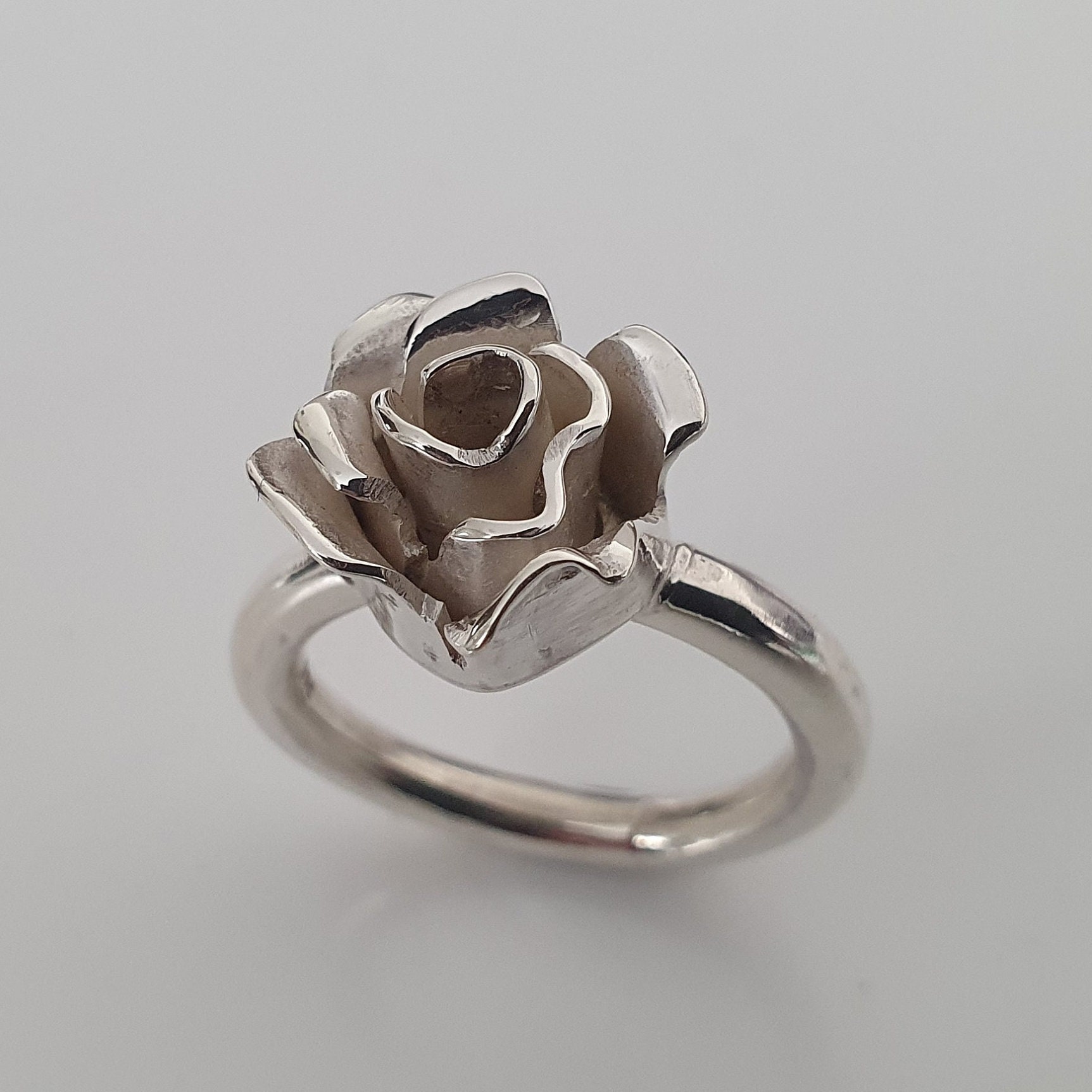 Großer Wunderschöner Rosen Silberring in Handarbeit Gefertigt, Große Rose Ringunikat von AHeinzeGoldschmiedin