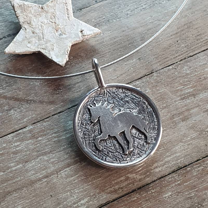 Kettenanhänger Islandpferd, Islandpferde Anhänger, Silberner Island Pferdeanhänger, Islandpony von AHeinzeGoldschmiedin