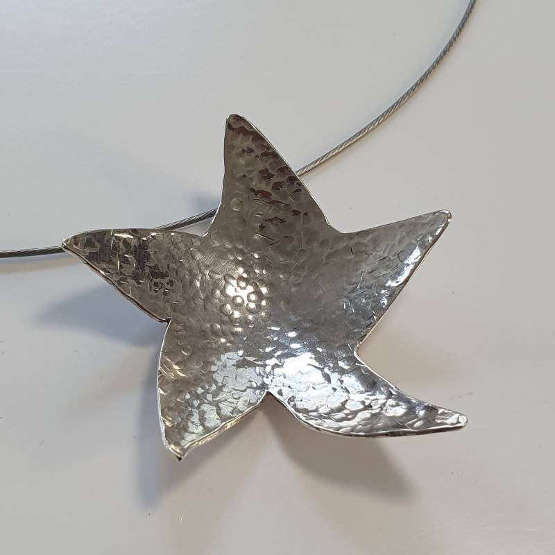 Kettenanhänger Seestern in Silber, 925 Sterling Unikat, Seesternanhänger Silber von AHeinzeGoldschmiedin