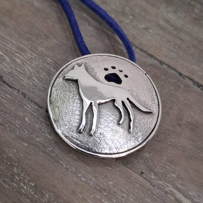 Silberner Kettenanhänger Mit Schäferhund, Schäferhundmix, 925Er Anhänger Schäferhund von AHeinzeGoldschmiedin