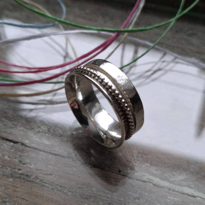Silberring Beweglich, Spiel - Oder Drehring Aus Sterlingsilber, Bewegungsring, Silberner Spielring von AHeinzeGoldschmiedin