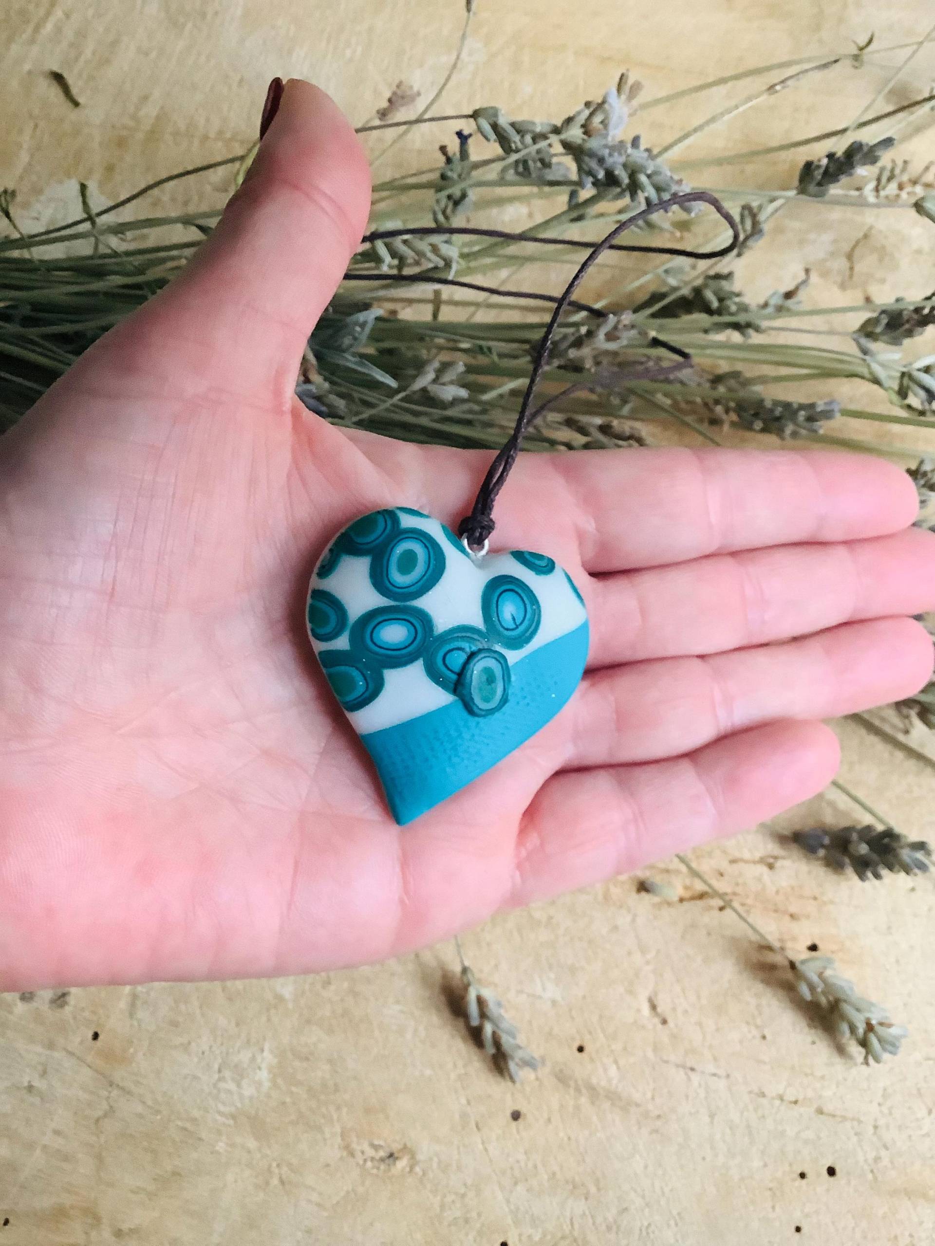 Anhänger Halskette, Aus Polymer Clay, Eleganter Anhänger, Halskette Geschenk Für Sie, Frauen Anhänger Halskette, Aus Polymer Clay, Eleganter Anhänger, Halskette Geschenk Für Sie, Frauen von AHhobbyDE