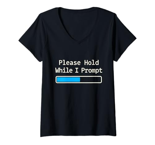 Damen AI Prompt Ingenieur Coder Humor Tech Nerd Machine Learning T-Shirt mit V-Ausschnitt Damen AI Prompt Ingenieur Coder Humor Tech Nerd Machine Learning T-Shirt mit V-Ausschnitt von AI Developer Programmer Joke Prompt Engineer
