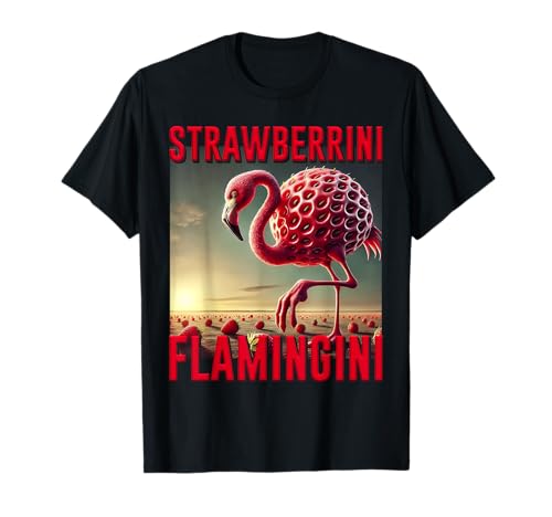 Strawberrini Flamingini Italian Brainrot Monster AI Kids T-Shirt Strawberrini Flamingini Italian Brainrot Monster AI Kids T-Shirt von AI Generated Animals Brainrot