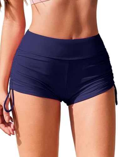 AI'MAGE Badeshorts Damen Marineblau - Badehose Damen - Schwimmshorts Frauen - UV Schutz Schwimmhose Kurze Locker Boardshorts für Strand Surf Beach XXL von AI'MAGE